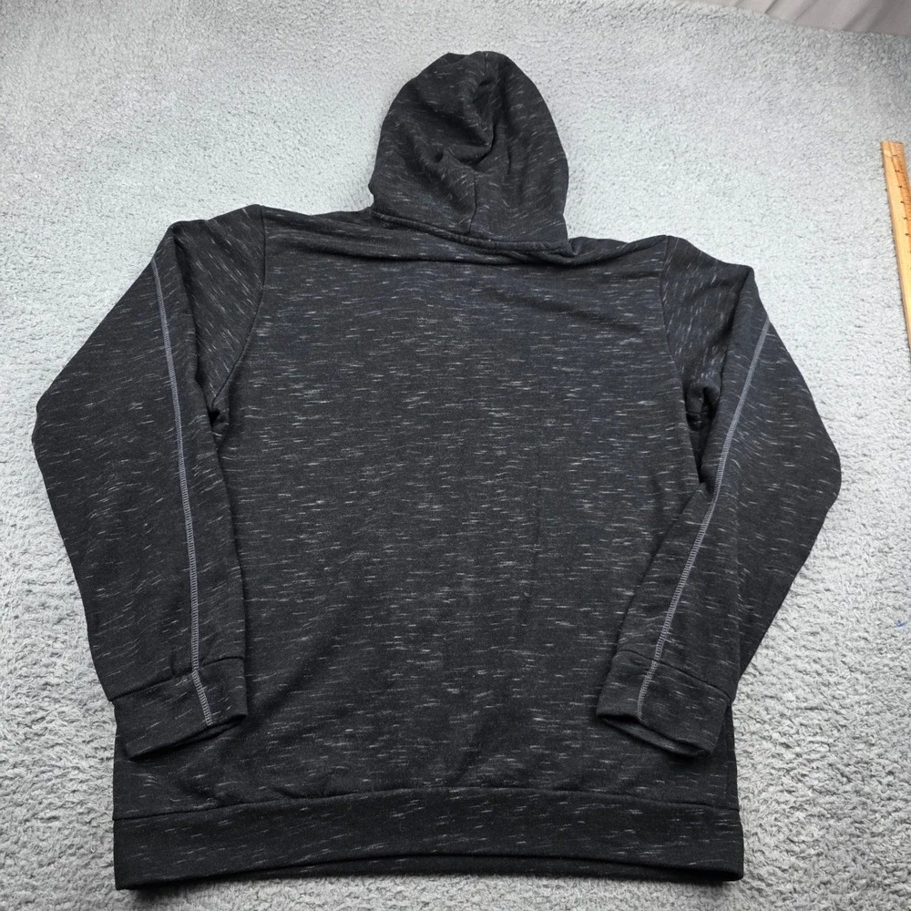 Adidas Hoodie Mens Large Black Heathered Space Dye‎ Pullover GK8910